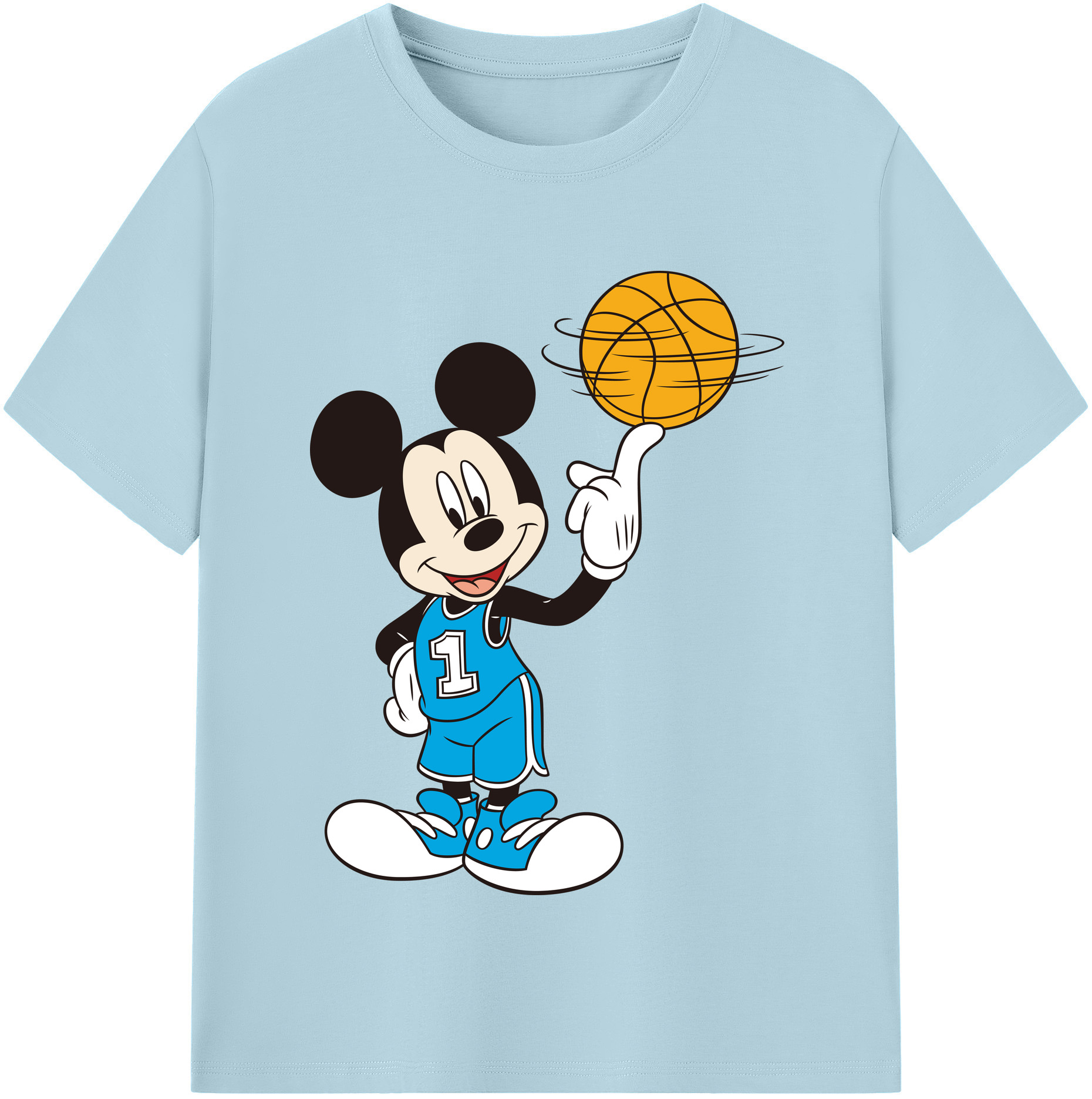（画像用） ミッキーマウス Mickey Mouse 綿100％半袖Tシャツ（フロントプリント）